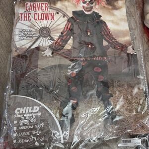 XL 14/16 Carver the Clown Kids Costume - Black and Red